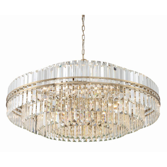 Hayes 32 Light 41" Wide Crystal Waterfall Chandelier