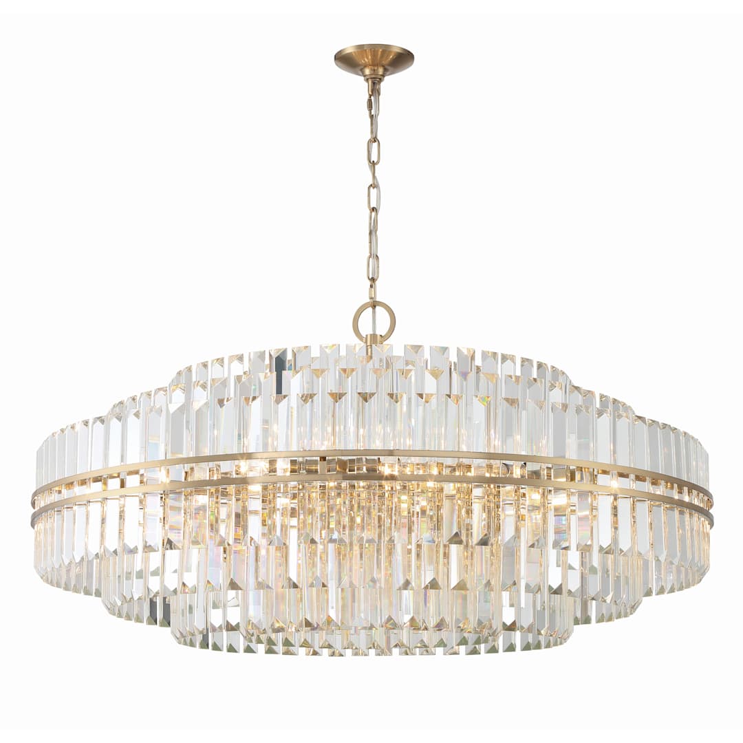 Hayes 32 Light 41" Wide Crystal Waterfall Chandelier