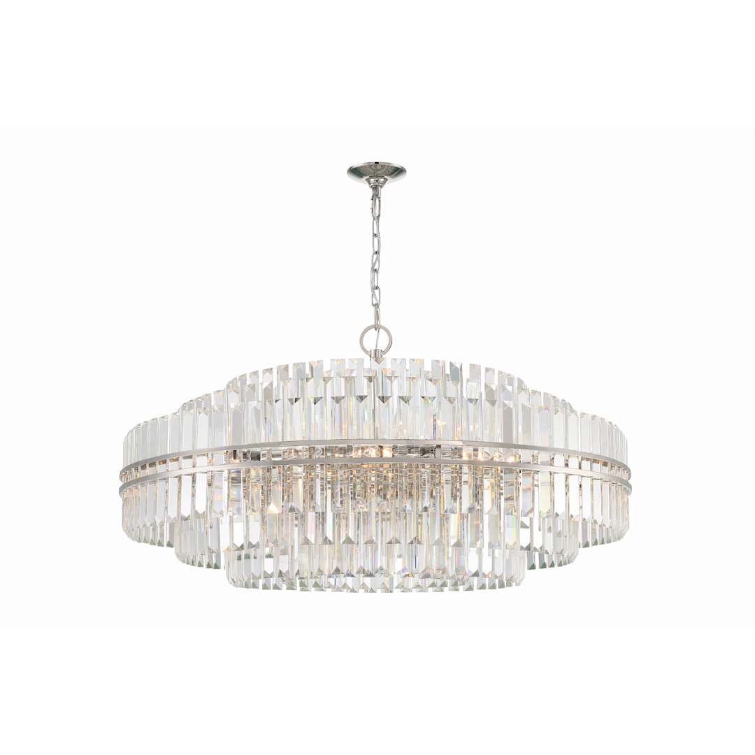 Hayes 32 Light 41" Wide Crystal Waterfall Chandelier