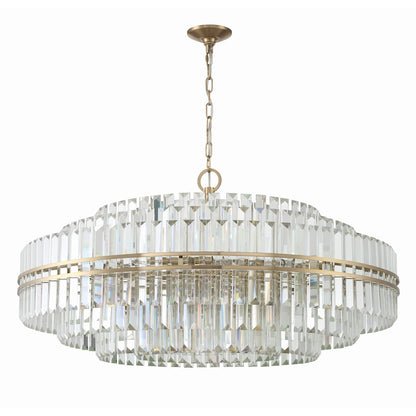 Hayes 32 Light 41" Wide Crystal Waterfall Chandelier