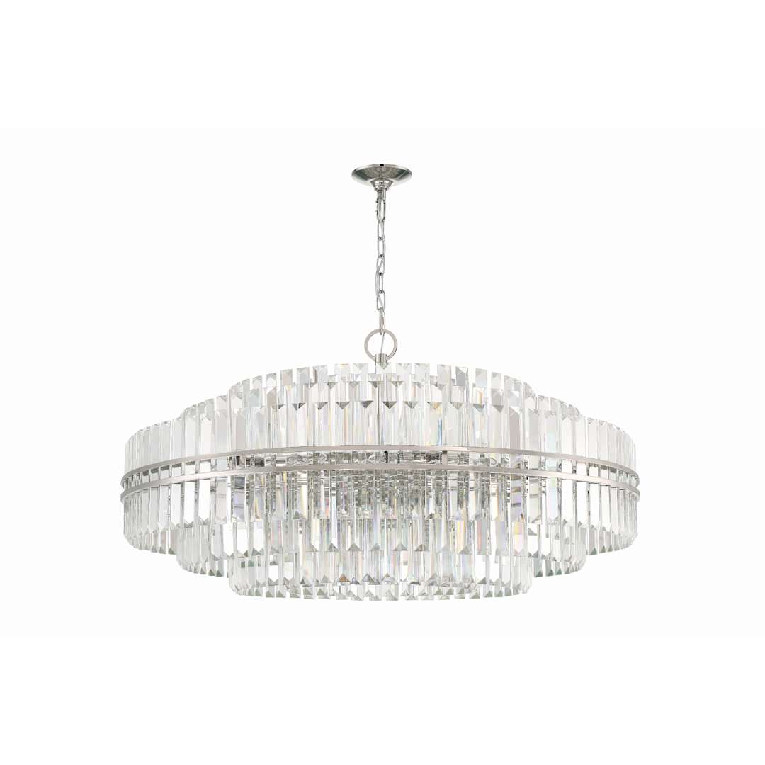 Hayes 32 Light 41" Wide Crystal Waterfall Chandelier