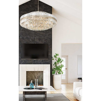 Hayes 32 Light 41" Wide Crystal Waterfall Chandelier