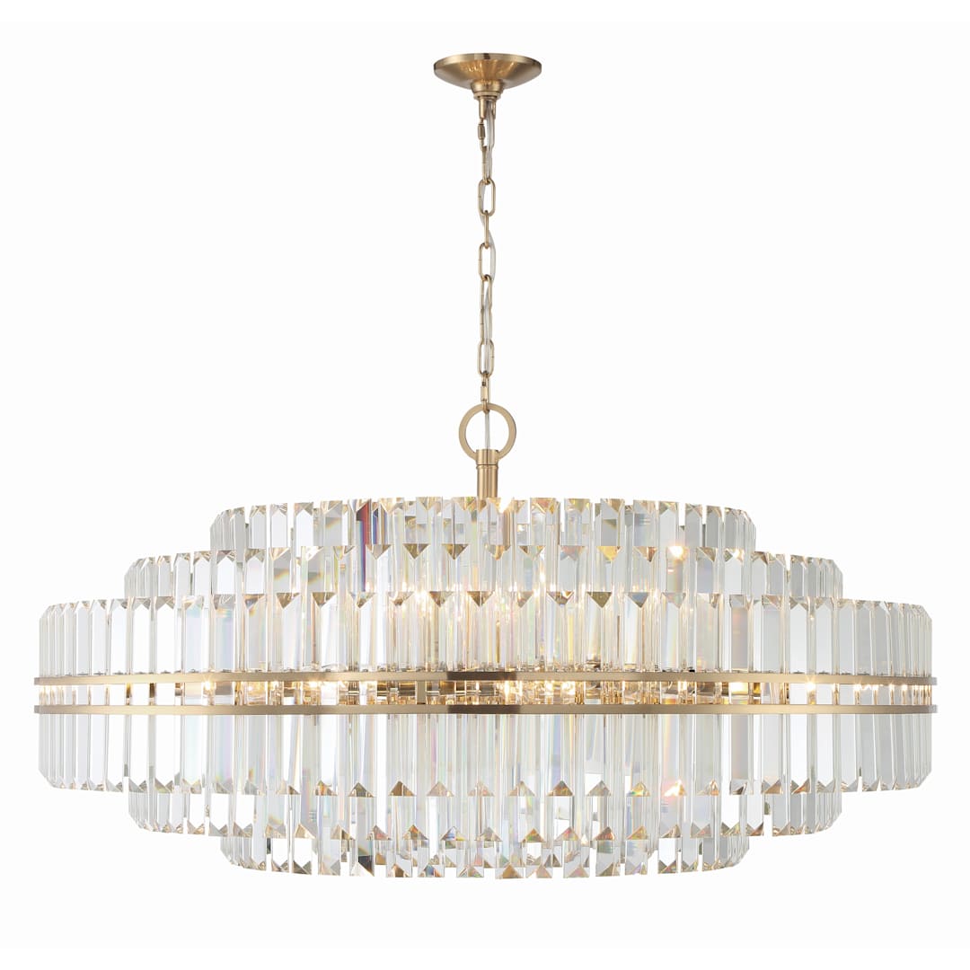 Hayes 32 Light 41" Wide Crystal Waterfall Chandelier