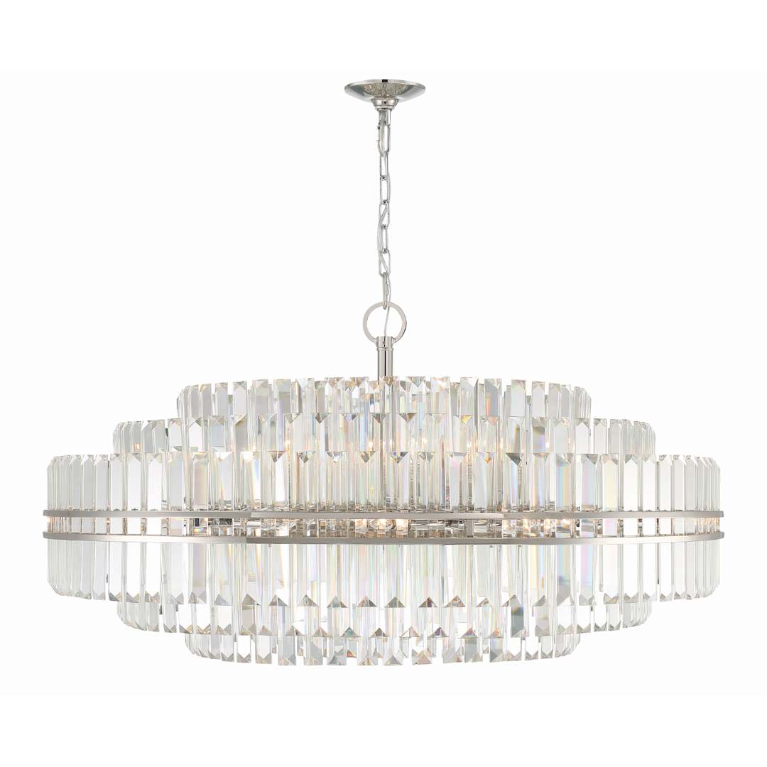 Hayes 32 Light 41" Wide Crystal Waterfall Chandelier