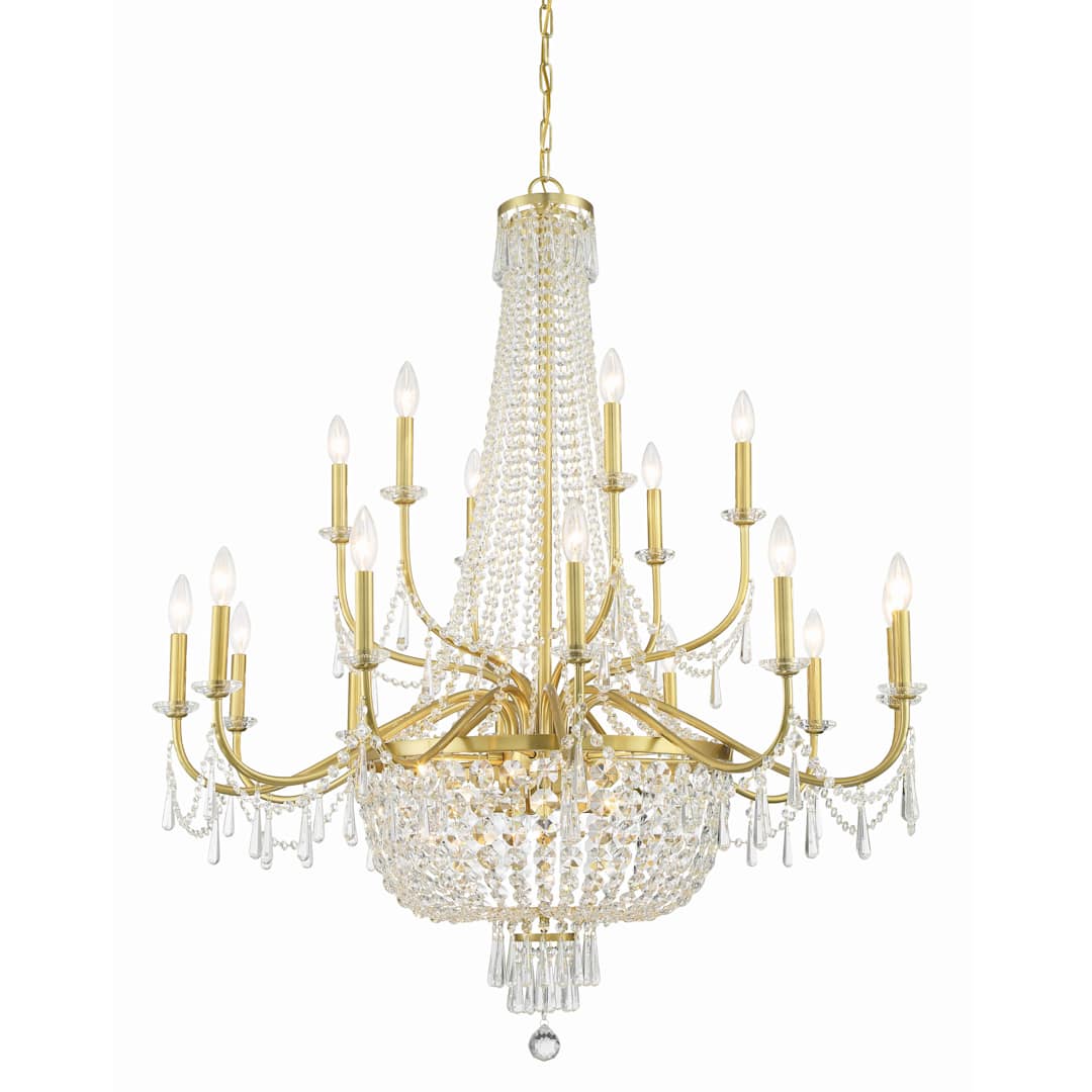 Haywood 40" Wide 22 Light Crystal Candle Style Chandelier