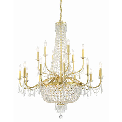 Haywood 40" Wide 22 Light Crystal Candle Style Chandelier
