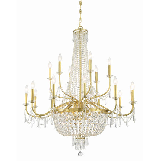 Haywood 40" Wide 22 Light Crystal Candle Style Chandelier