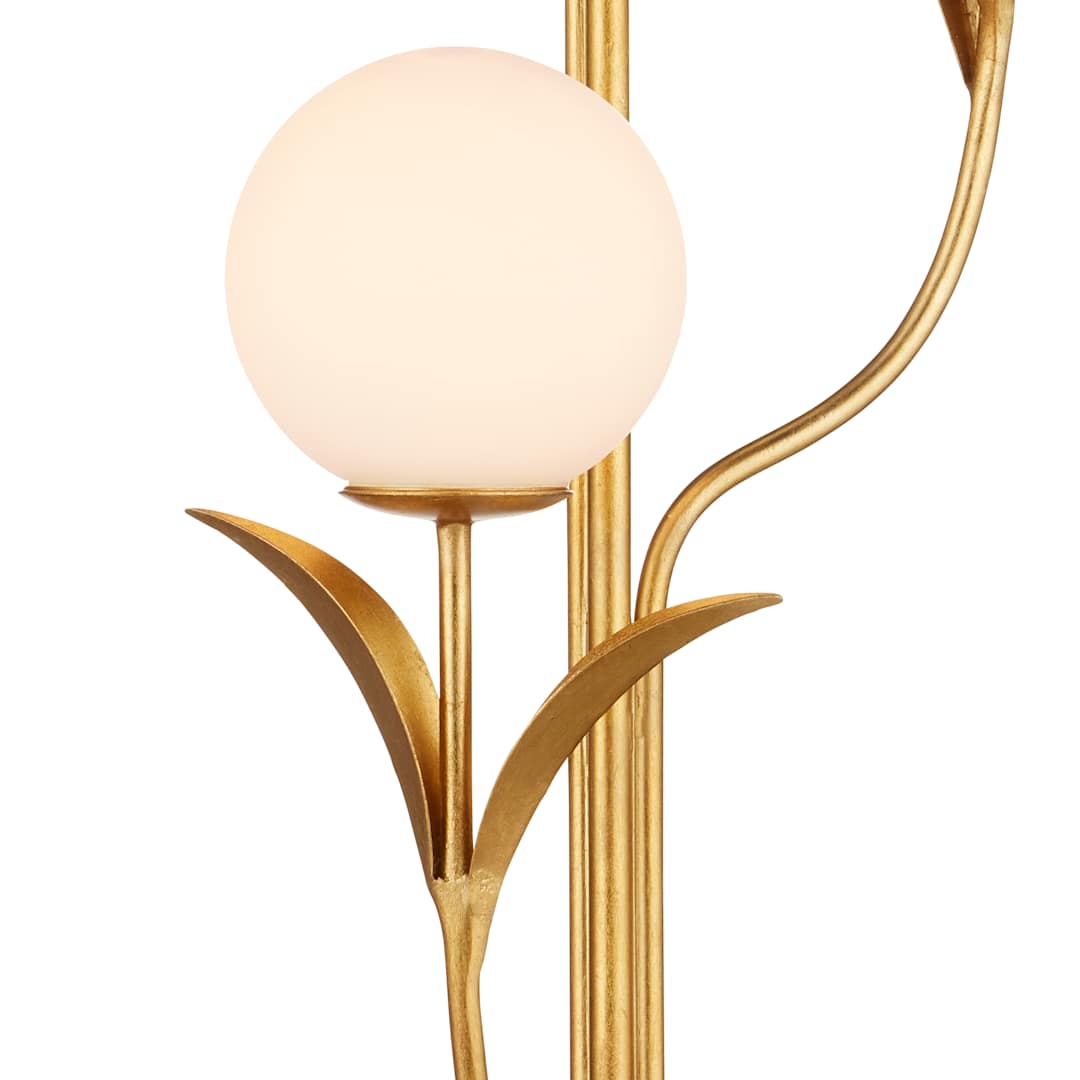 Rossville 4 Light 68" Tall Tree Floor Lamp with Frosted Glass Shades