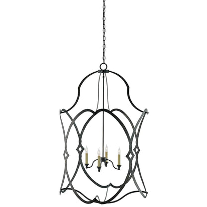 Charisma 4 Light Wrought Iron Cage Chandelier