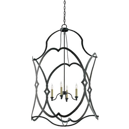 Charisma 4 Light Wrought Iron Cage Chandelier