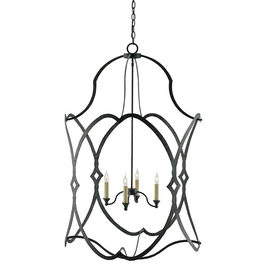 Charisma 4 Light Wrought Iron Cage Chandelier