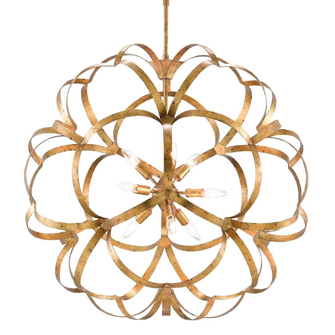 Sappho 9 Light 34" Wide Wrought Iron Globe Chandelier