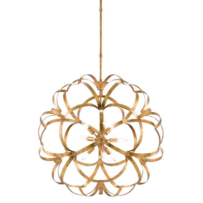 Sappho 9 Light 34" Wide Wrought Iron Globe Chandelier