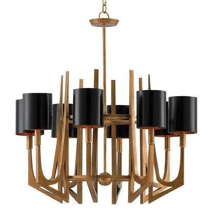 Umberto 8 Light 32" Wide Wrought Iron Chandelier