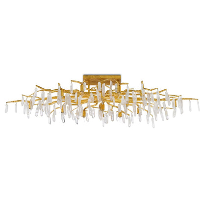 Forest 14 Light 60" Wide Semi-Flush Linear Ceiling Fixture
