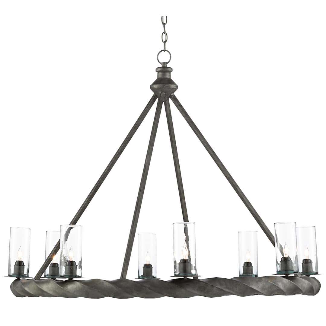 Orson 8 Light 45" Wide Wrought Iron Chandelier