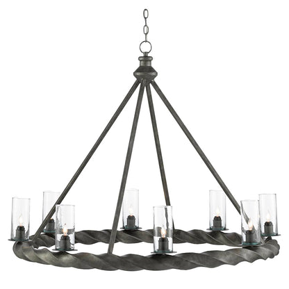 Orson 8 Light 45" Wide Wrought Iron Chandelier