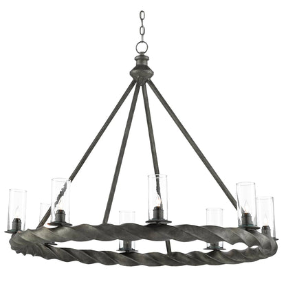 Orson 8 Light 45" Wide Wrought Iron Chandelier