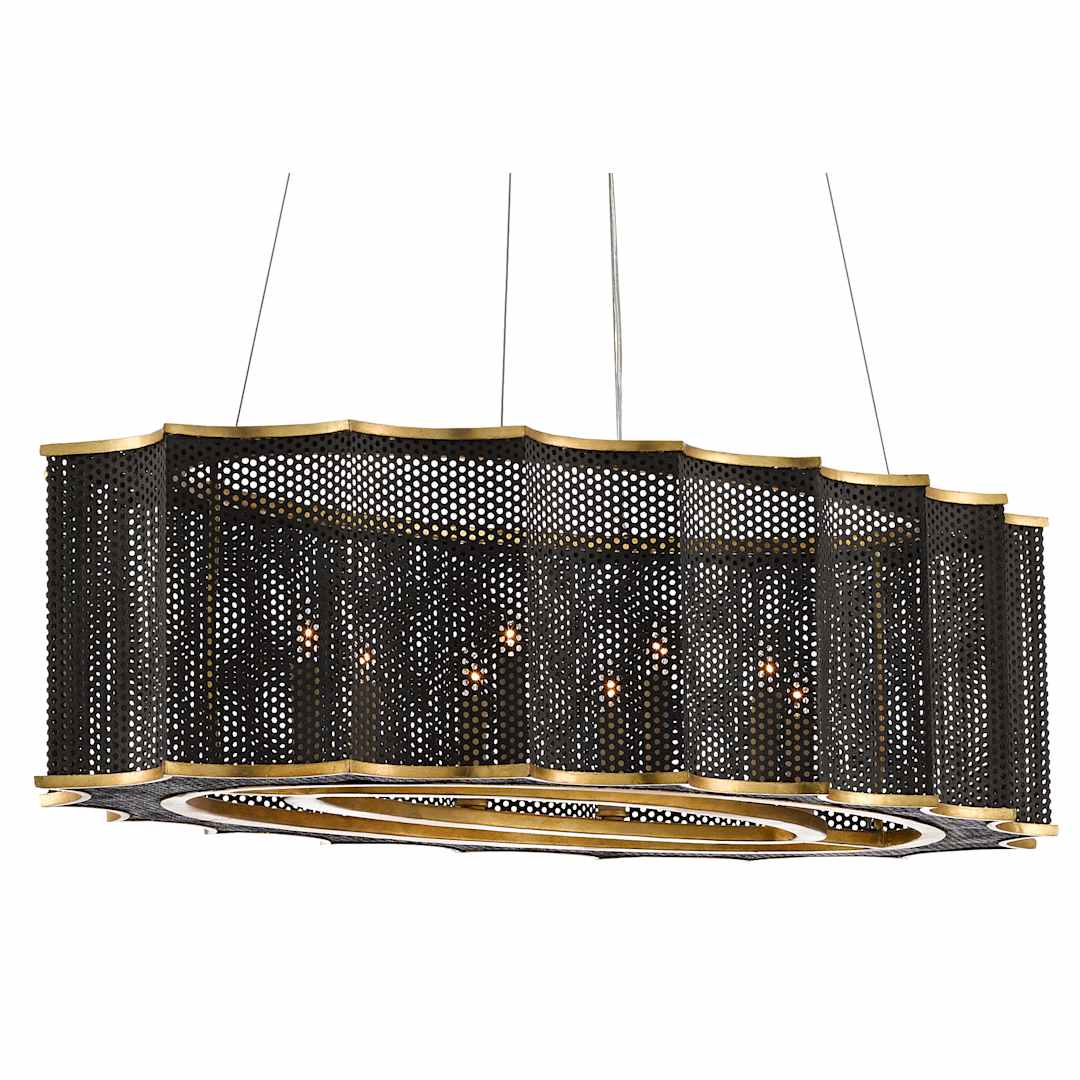 Nightwood 8 Light 38" Wide Wrought Iron Drum Chandelier