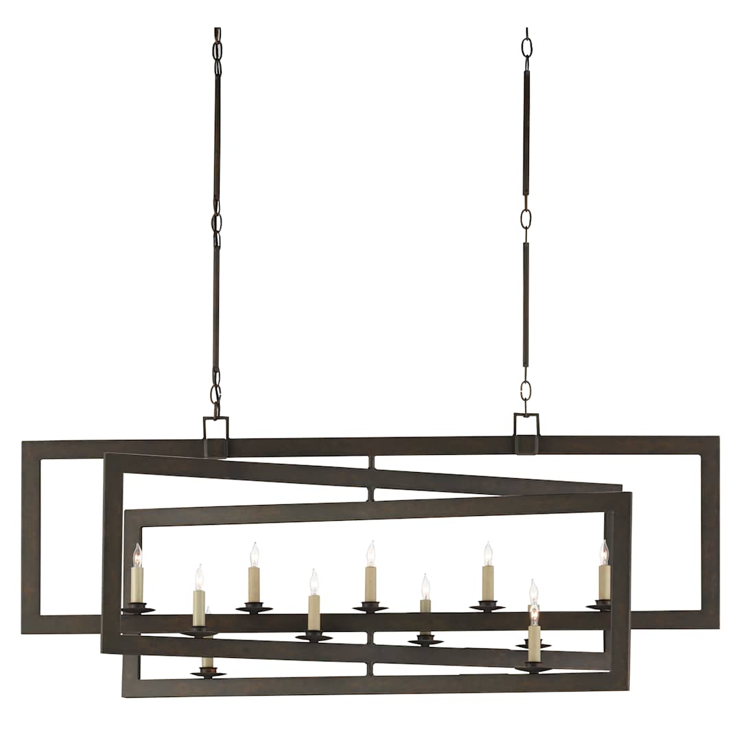 Middleton 11 Light 54" Wide Wrought Iron Chandelier