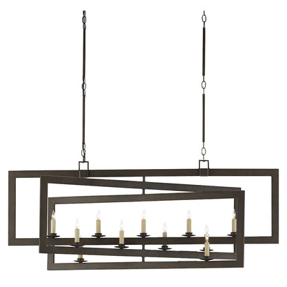 Middleton 11 Light 54" Wide Wrought Iron Chandelier