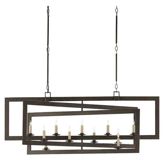 Middleton 11 Light 54" Wide Wrought Iron Chandelier