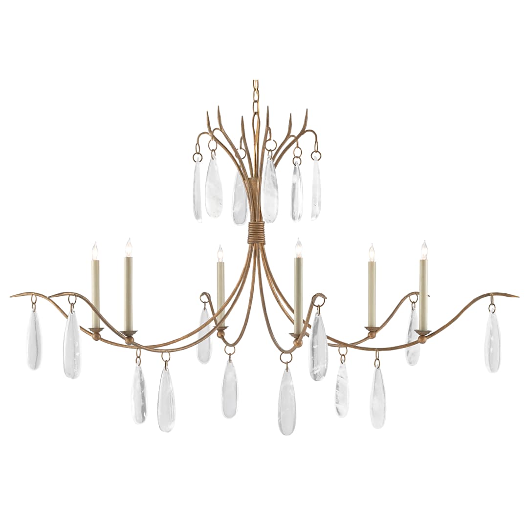 Marshallia 6 Light 59" Wide Crystal Chandelier
