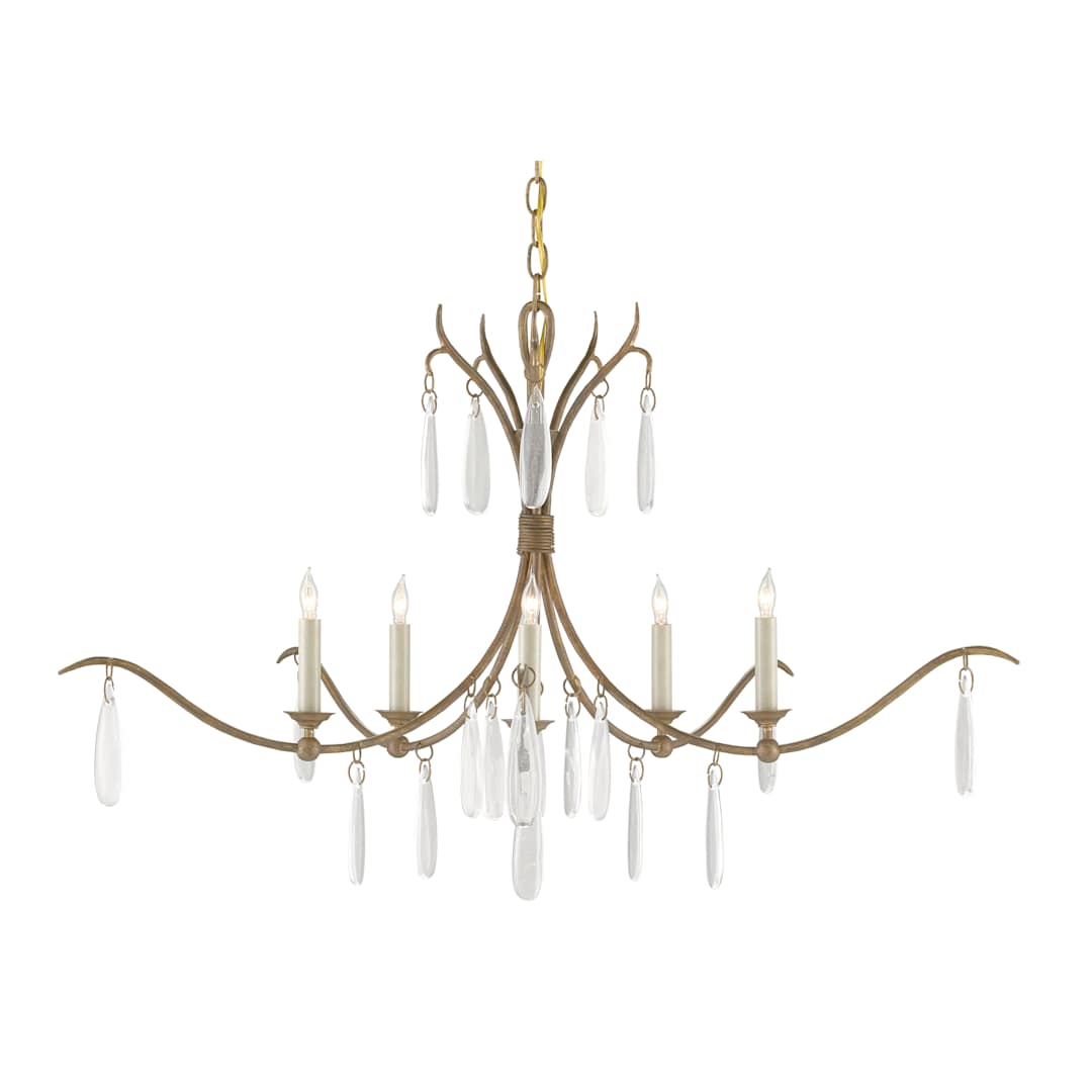 Marshallia 5 Light 38" Wide Crystal Chandelier
