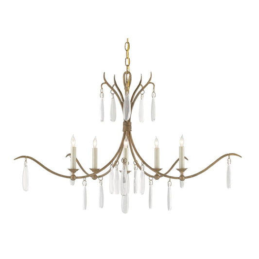 Marshallia 5 Light 38" Wide Crystal Chandelier