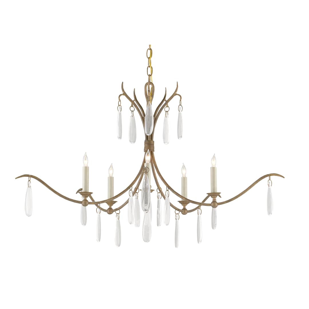Marshallia 5 Light 38" Wide Crystal Chandelier