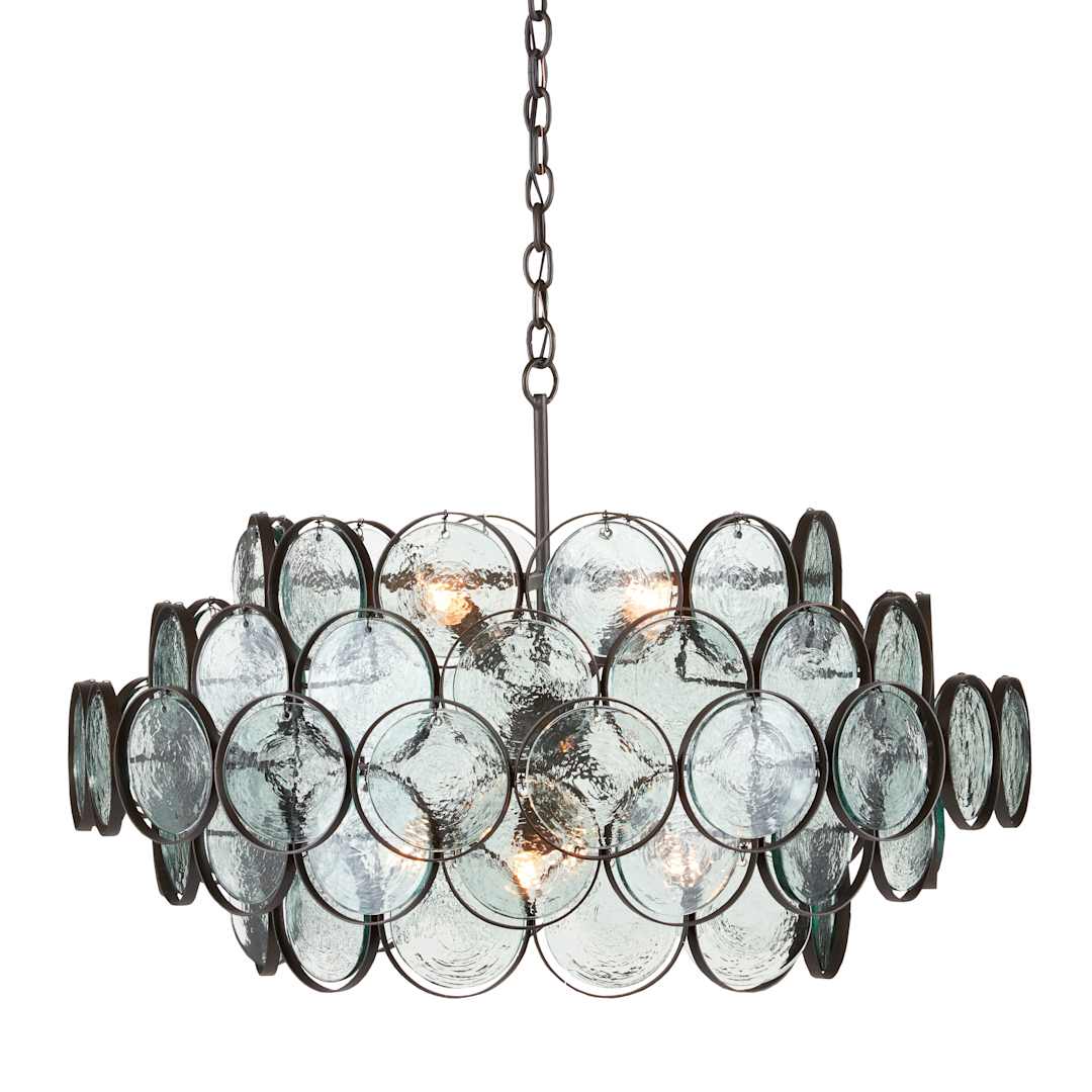 Galahad 8 Light 34" Wide Crystal Billiard Chandelier