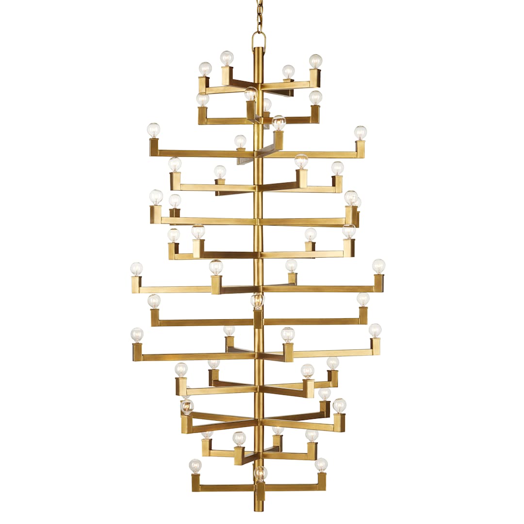 Andre 52 Light 40" Wide Wrought Iron Abstract Chandelier
