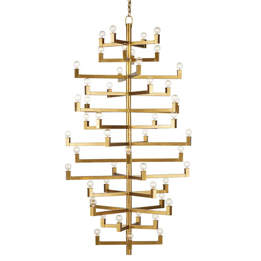 Andre 52 Light 40" Wide Wrought Iron Abstract Chandelier