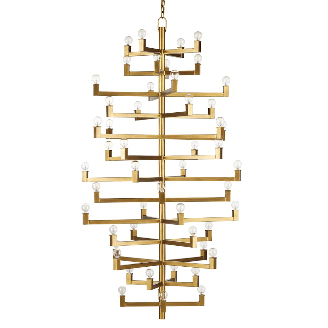Andre 52 Light 40" Wide Wrought Iron Abstract Chandelier