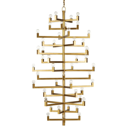Andre 52 Light 40" Wide Wrought Iron Abstract Chandelier