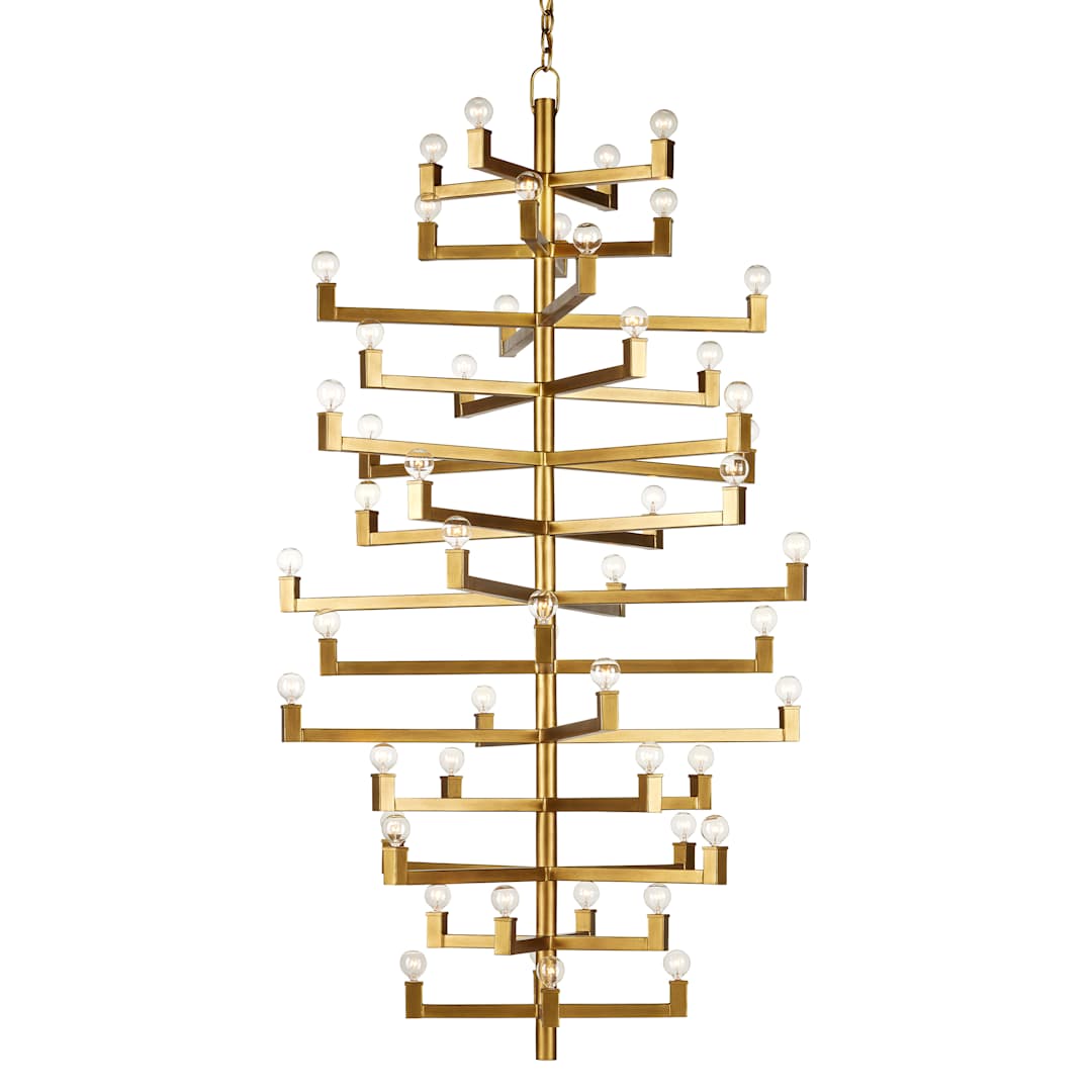 Andre 52 Light 40" Wide Wrought Iron Abstract Chandelier