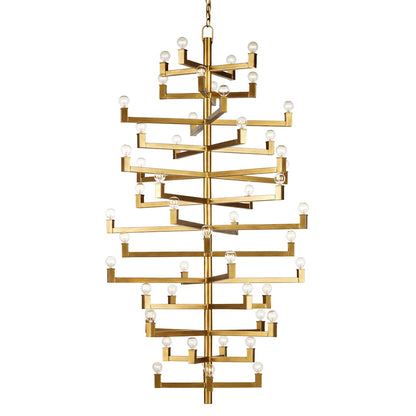 Andre 52 Light 40" Wide Wrought Iron Abstract Chandelier