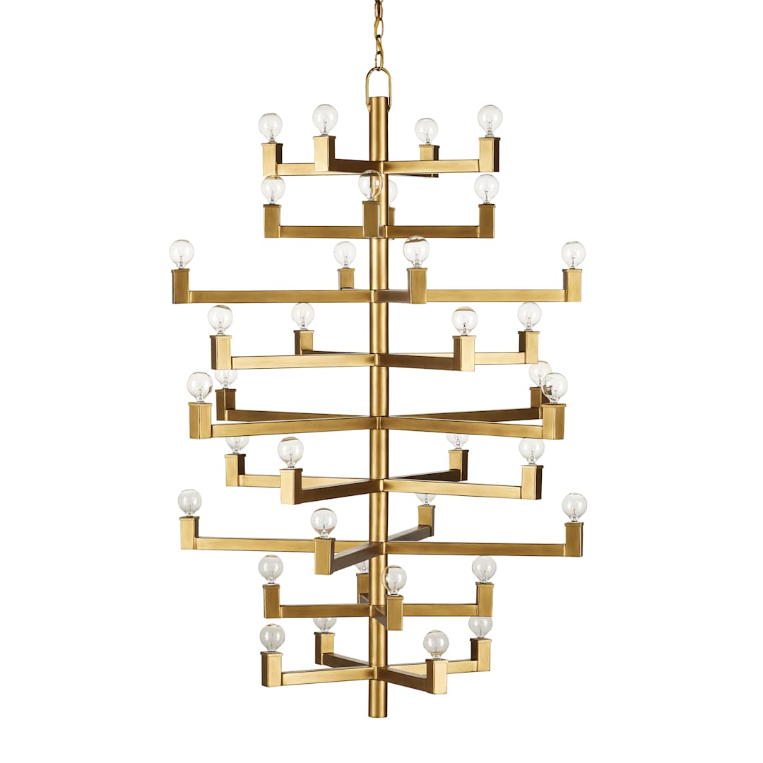 Andre 36 Light 38" Wide Wrought Iron Abstract Chandelier