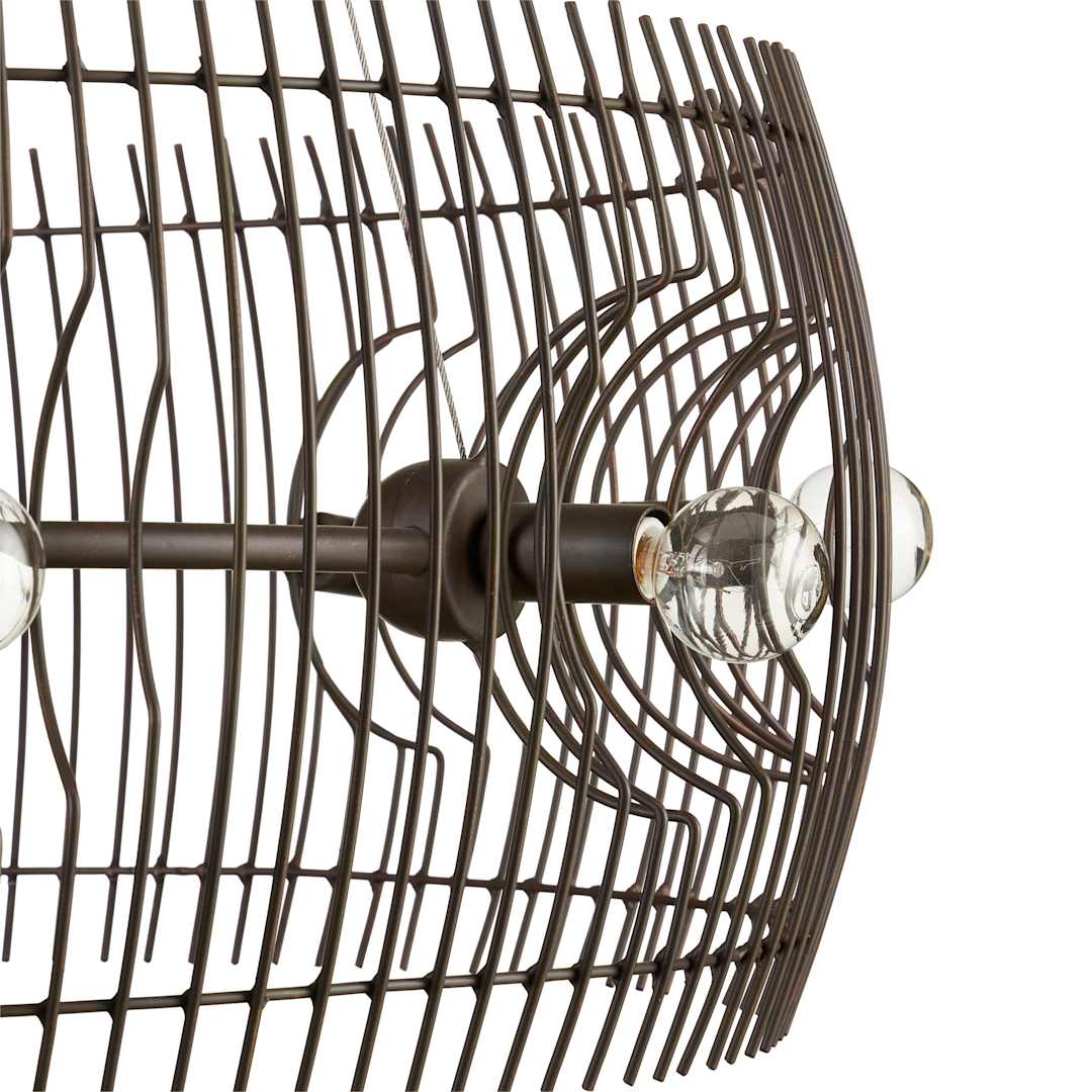 Endicott 9 Light 31" Wide Wrought Iron Drum Chandelier