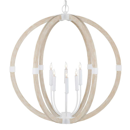 Bastian 6 Light 31" Wide Wrought Iron Candle Style Chandelier