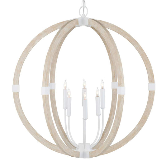 Bastian 6 Light 31" Wide Wrought Iron Candle Style Chandelier