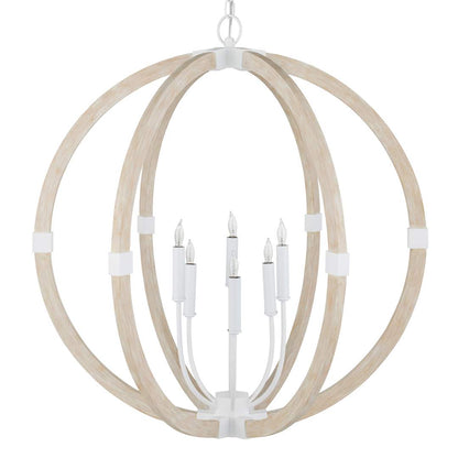 Bastian 6 Light 31" Wide Wrought Iron Candle Style Chandelier