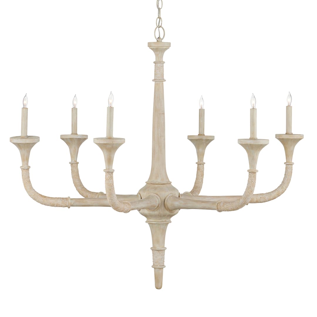 Aleister 6 Light 44" Wide Wrought Iron Candle Style Chandelier