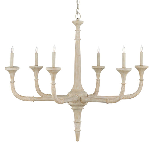 Aleister 6 Light 44" Wide Wrought Iron Candle Style Chandelier