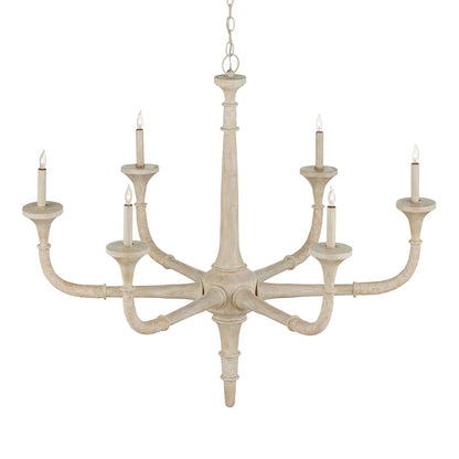 Aleister 6 Light 44" Wide Wrought Iron Candle Style Chandelier