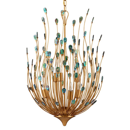 Delphos 6 Light 20" Wide Wrought Iron Pendant