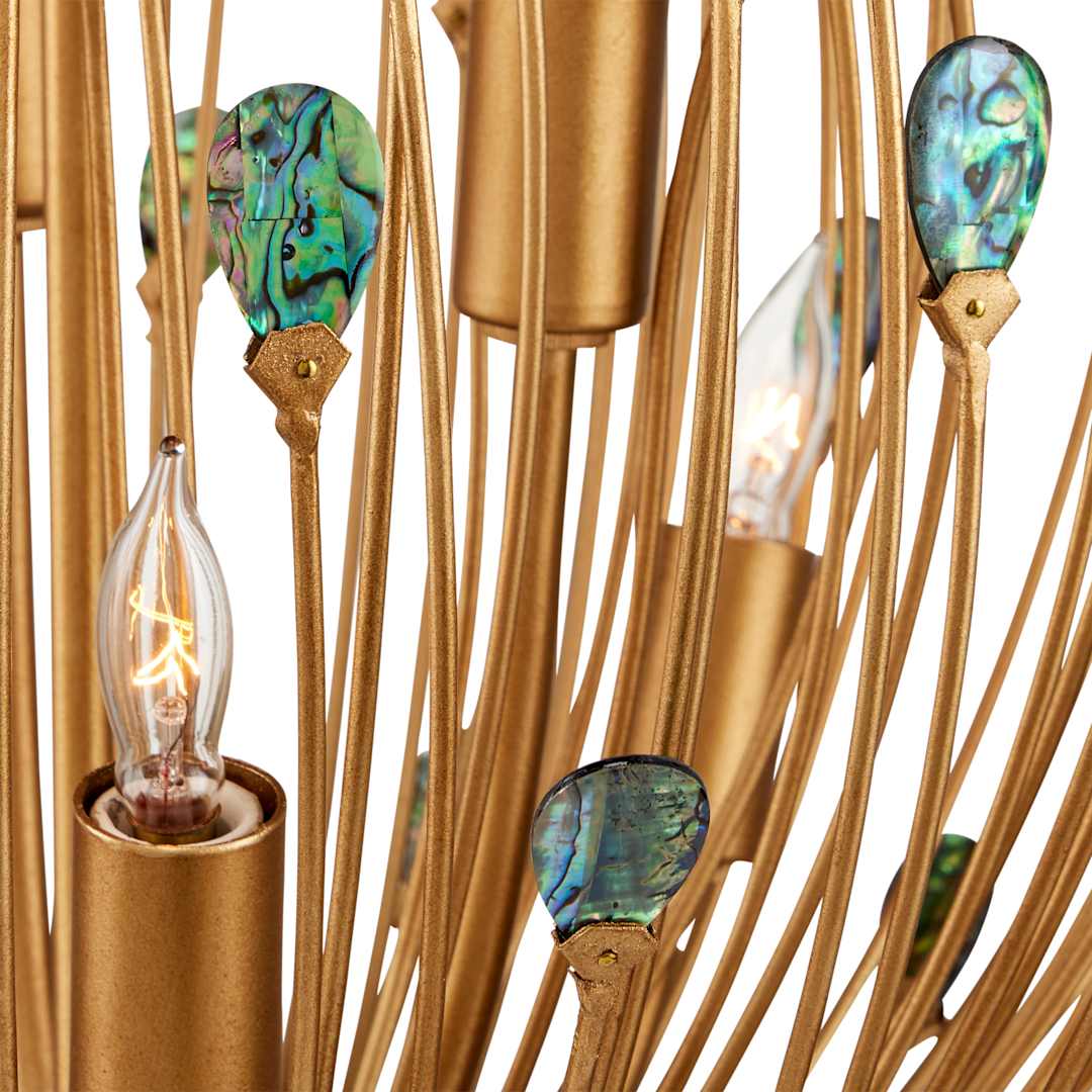 Delphos 6 Light 20" Wide Wrought Iron Pendant