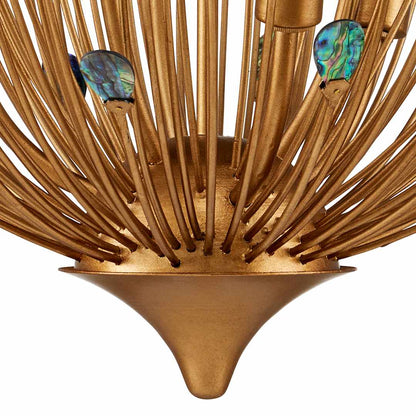 Delphos 6 Light 20" Wide Wrought Iron Pendant