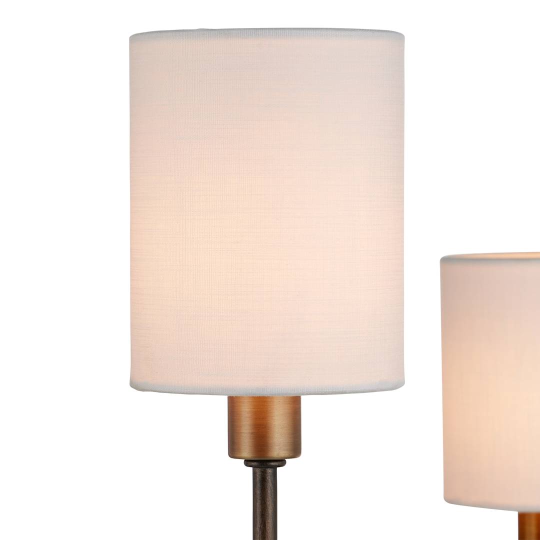 Archetype 8 Light 33" Wide Chandelier with Linen Shades