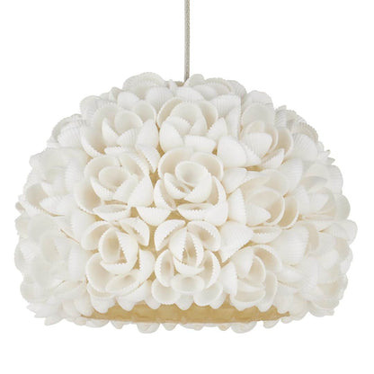 Virtu 15 Light 48" Wide Wrought Iron Linear Pendant with Clamrose Shell Shades